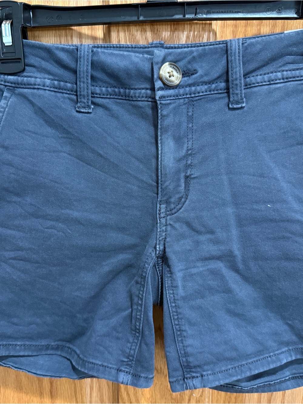 American Eagle Outfitters Navy Casual Shorts with Embroidered Waistband
